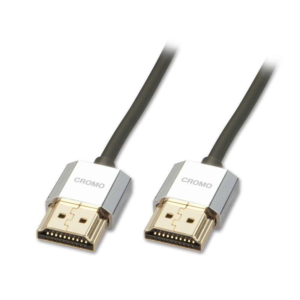 Lindy CROMO Slim High Speed HDMI Cable with Ethernet, 1m