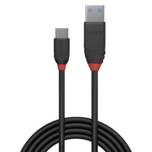 Lindy 1.5m USB 3.2 Type A to C Cable, 10Gbps, Black Line-0