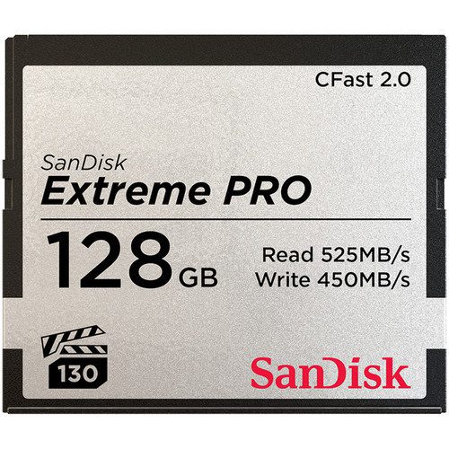 SANDISK CFast 2.0 Extreme PRO 128GB VPG 130 525MB