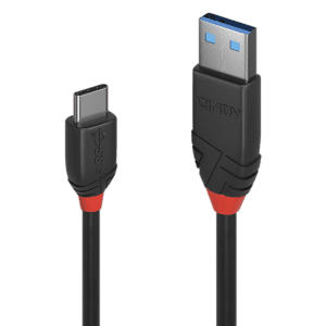 Lindy Câble USB 3.2 Type A vers C, 10Gbit/s, Black Line, 1m-0