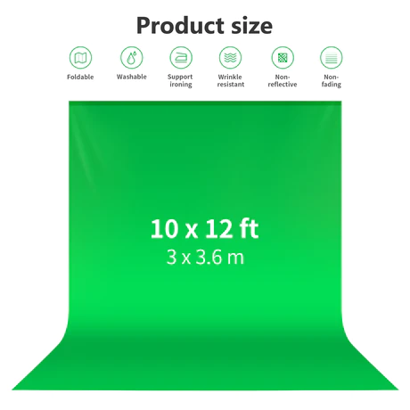 BACKDROP 3 x 3.6M / 10x12Ft (Green)