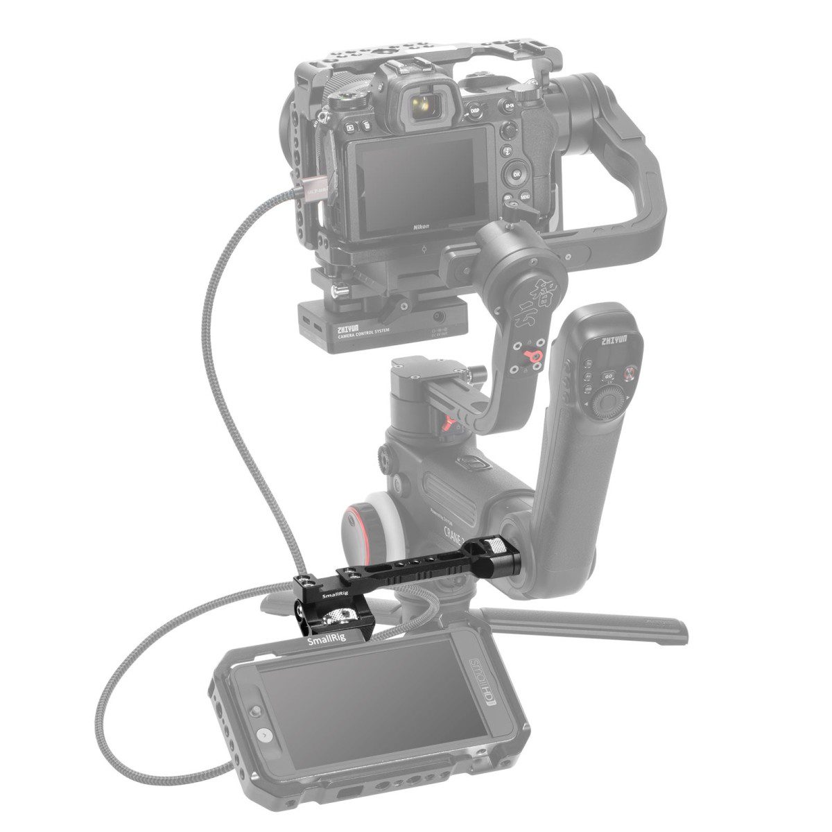 SmallRig Adjustable Monitor Support for Selected DJI and Zhiyun Stabilizers BSE2386B