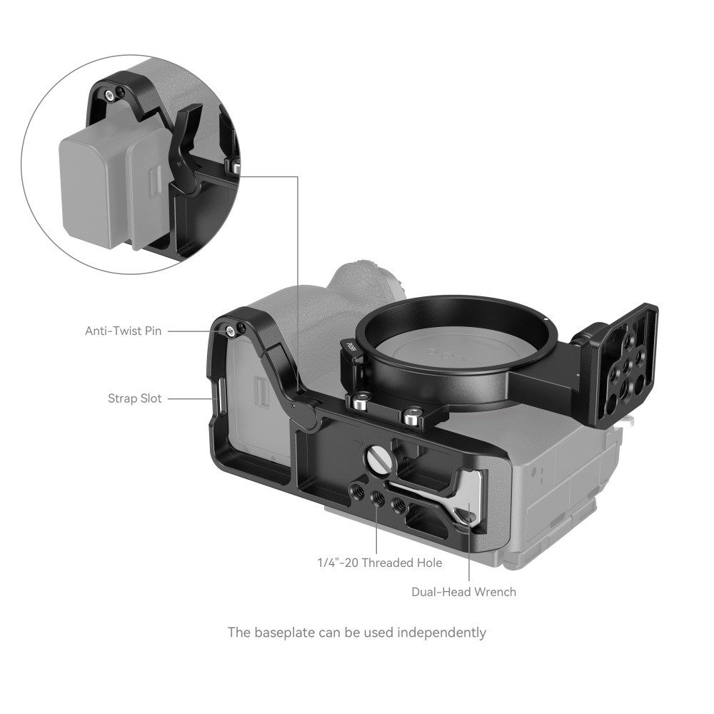 SmallRig Rotatable Horizontal-to-Vertical Mount Plate Kit for Sony Alpha 7R V / Alpha 7 IV / Alpha 7S III / Alpha 7R IV 4148