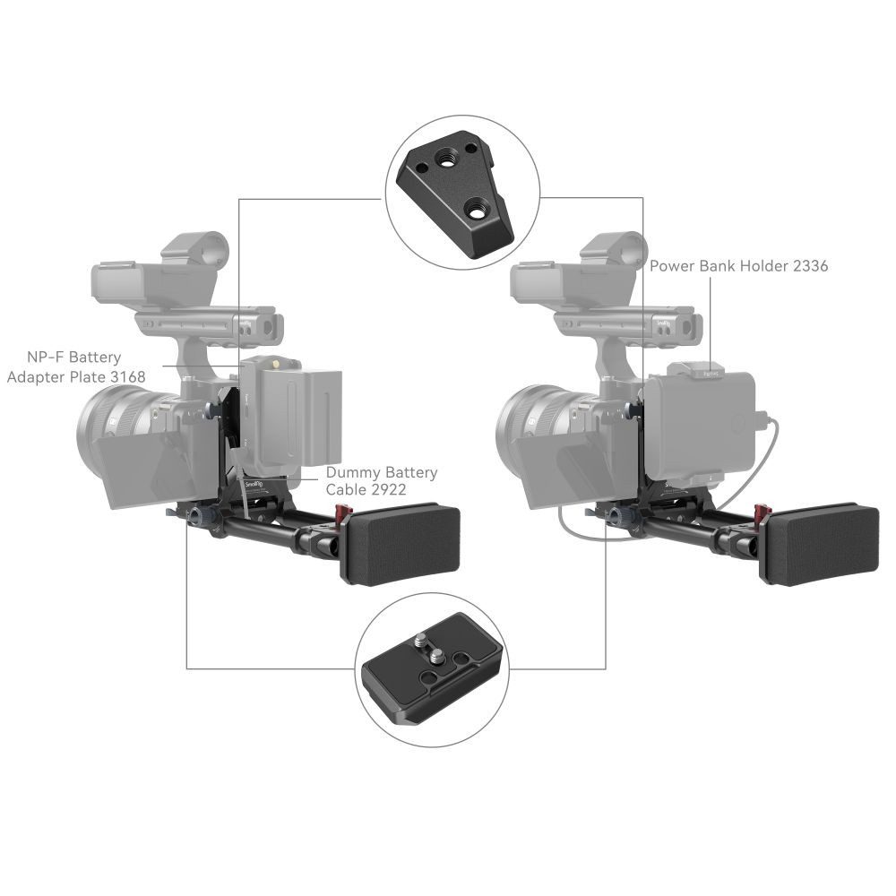 SmallRig Advanced Compact V-Mount Battery Mounting System 4063B
