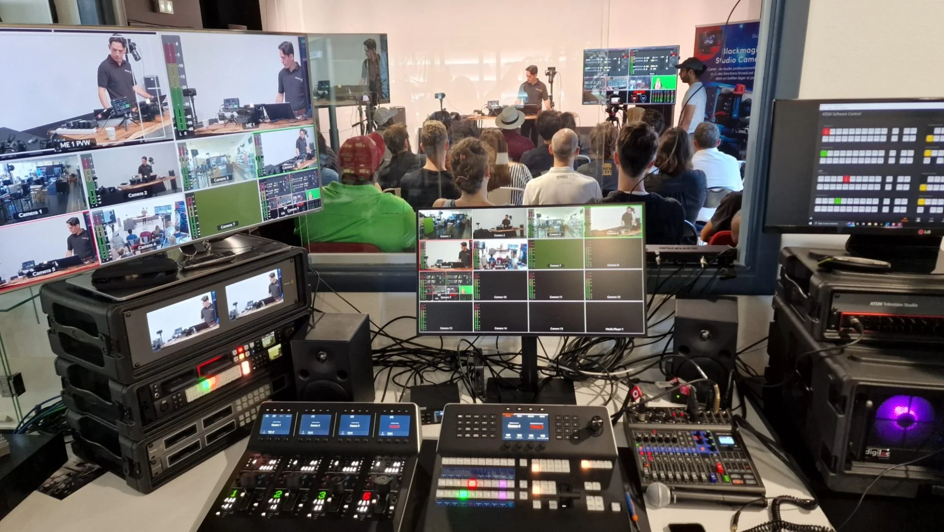 Studio rental in Strasbourg 4 Professional audiovisual equipment in studio — ATEM video switcher