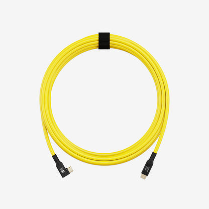 COBRA UNION ANGLED CABLE USB-C / USB-C 90° 5M 10GBITS YELLOW 1 COBRA UNION ANGLED CABLE USB-C / USB-C 90° 5M 10GBITS YELLOW - Image 1