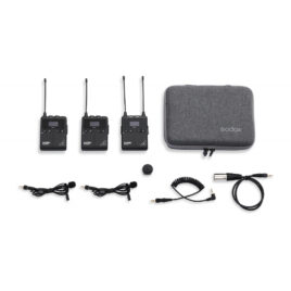 Godox UHF Wireless & Lavalier Microphone dubbelkit (2x TX1 /1x RX1 /2x LMS-12 AXL)